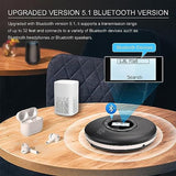 Portable Bluetooth CD Player with Dual Speakers, Rechargeable Battery, LCD Display, Anti-Skip Protection, Headphone and AUX Cable for Car or Home