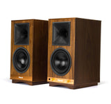 Klipsch The Sixes Heritage Wireless Speakers, Walnut 2-Way Tabletop Pair with 200W RMS Audio and Wireless Connectivity