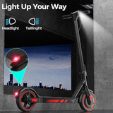 Foldable Adult Electric Scooter with APP Control, 19/25 Mph Max Speed and 21/25/35 Miles Range, 350/500/600W Motor, 8.5/10 Inflatable Tires, UL 2272 Certified