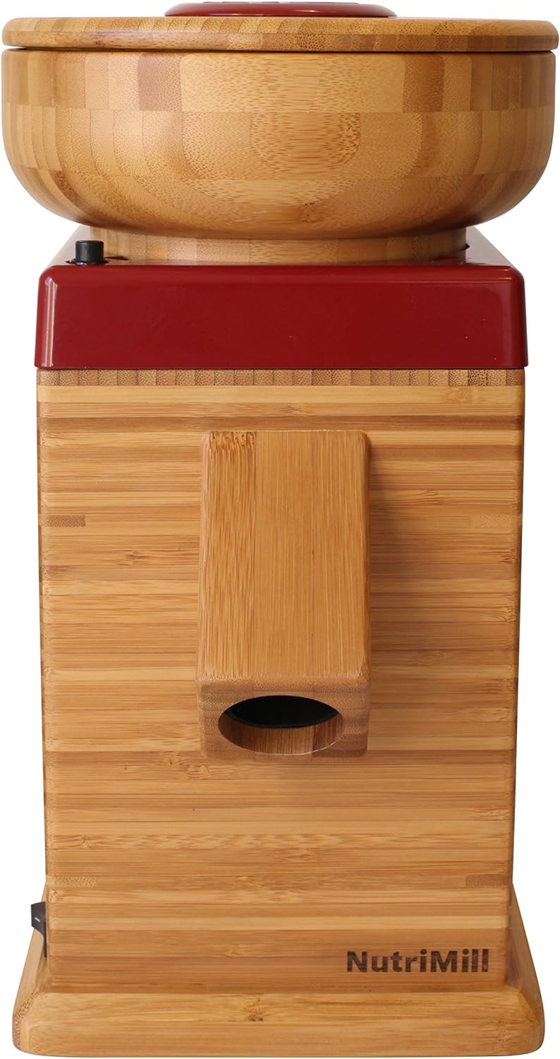 NutriMill Harvest Red Stone Grain Mill with 450-Watt Motor