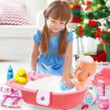 25-Piece Baby Doll Care Playset with 14 Doll Toys, Cradle, High Chair, Milk Bottle, Pacifier and Diaper for Girls and Boys Ages 3, 4, 5, 6+