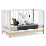 GAP babyGap Tate 4-in-1 Convertible Crib, GREENGUARD Gold Certified, Bianca White and Natural