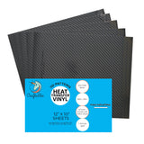 Craftables 3D Premium Carbon Fiber Pattern Iron-On HTV Vinyl, 5 Sheets for Cricut and Silhouette