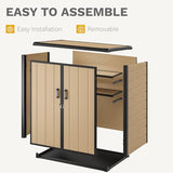 DWVO 5 x 3ft Gray Resin Outdoor Storage Shed with Floor, Window, Waterproof Construction, and Lockable Door for Garden, Yard, or Patio