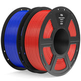 ELEGOO 4KG PLA Filament Bundle with 4pcs 1kg Spools, 1.75mm 3D Printer Filament with +/- 0.02mm Dimensional Accuracy for Most FDM Printers, Black White Dark Blue True Red