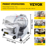 VEVOR Commercial Meat Slicer, Semi-Automatic Food Slicing Machine