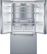 Bosch 800 Series Smart Refrigerator, 21 Cu. Ft. French Door Counter-Depth Design, Stainless Steel