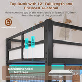 DICTAC Twin Metal Loft Bed with L-Shaped Desk, Storage Shelves, Charging Station and LED Lights, Featuring Coat Rack, Drawers, Staircase and Safety Guardrail, Black