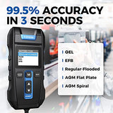 TOPDON BT300P 12V/24V Car Battery and Alternator Tester for 100-2000CCA Lead-Acid Batteries, Featuring Load Testing, Built-In Printer, Spark-Free Metal Clamps and Automatic Reverse Polarity Protection