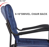 TIMBER RIDGE Portable Directors Camping Chair with Swivel Back, Side Table and Heavy-Duty 350 lb Capacity