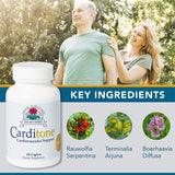 Ayush Herbs Carditone Herbal Supplement, Cardiovascular and Blood Pressure Support with 60 Tablets