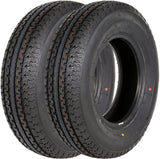 WEIZE 2-Pack ST205/75R15 Radial Trailer Tires, 8-Ply Load Range D