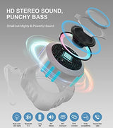 IPX7 Waterproof Bluetooth Shower Speaker with Dynamic Lights, TWS Mode, Loud Stereo Audio & Robust Bass, Portable Wireless Speaker with 24H Playtime for Beach, Kayak or Travel