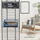 Atlantic Nestable 32 Blu-Ray Rack with Space-Saving Modern Design, Durable Steel Construction and Black Finish, PN63712046
