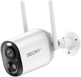 SECRT Wireless Outdoor Security Camera with 1080P WiFi, Color Night Vision, Motion Detection, Spotlight, Siren, 2-Way Talk and Waterproof Design