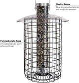 Droll Yankees 344305 Caged Sunflower Bird Feeder, Squirrel-Proof Design, 20-Inch, Black