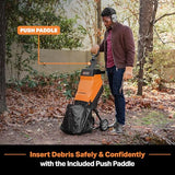 LawnMaster FD1503 15-Amp Electric Wood Chipper Shredder with 1.8-Inch Cutting Diameter and 14:1 Maximum Reduction
