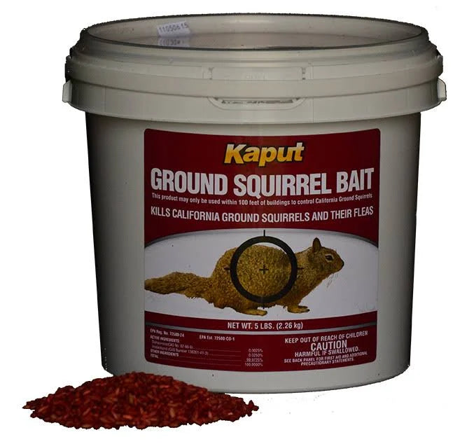 Kaput Ground Squirrel Poison Bait with Diphacinone, 50#, Red