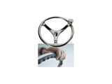 13-Inch Edson Stainless Steel Steering Wheel with Comfort Grip and PowerKnob