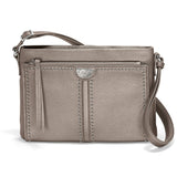 Brighton Jagger Cross-Body Organizer in Zinc Pearl