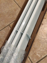 Rainhandler Self-Cleaning Aluminum Gutter Replacement, 3X 5 ft., White