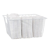 3-Piece Pearl White Freezer Basket Set with Handles, Wire Storage Organizers for Chest and Upright Freezers, Refrigerator Divider Containers