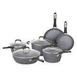 Bialetti Impact 10-Piece Cookware Set with Black Nonstick Finish