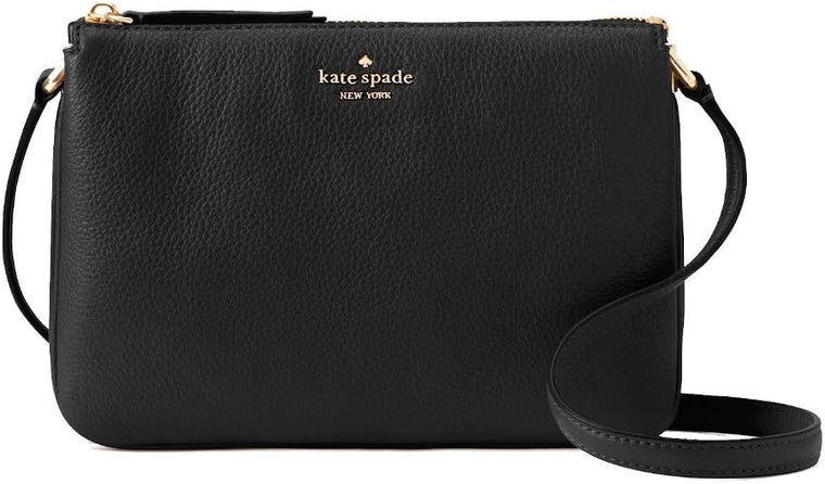 Kate Spade New York Triple Gusset Crossbody Bag, Black