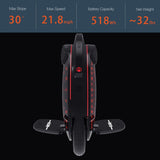 InMotion V8F Self-Balancing Electric Unicycle with 16-Inch Wheel, 21.8 mph Top Speed and 35 Miles Mileage, Featuring Atmosphere Lamp and Built-In Speaker, US Plug
