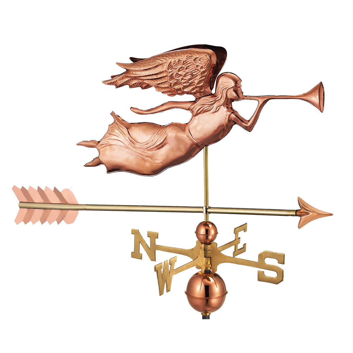 Good Directions Pure Copper Angel with Arrow Weathervane