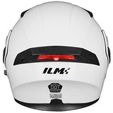 ILM Model 902 Modular Motorcycle Helmet with Flip-Up Full-Face Design, Dual Visors, DOT Certification, and 6 Colors