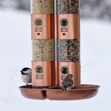 Perky-Pet 7103-2 Triple Tube Bird Feeder in Copper Finish