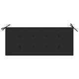 47.2-Inch Bamboo Garden Bench with Backrest, Carry Handles and Cushion, Portable Seating for Patio, Indoor or Outdoor Use