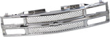 Garage-Pro Chrome Grille Assembly Compatible with 1994-2000 Chevrolet C/K Full-Size Pickup and 1994-1999 Suburban, Mesh Insert with Dual/Composite Headlights