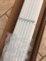 Rainhandler Self-Cleaning Aluminum Gutter Replacement, 3X 5 ft., White