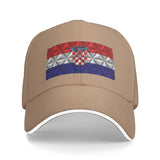 Croatia Flag Baseball Cap with Polygon Effect, Adjustable Unisex Trucker Hat for Women & Men
