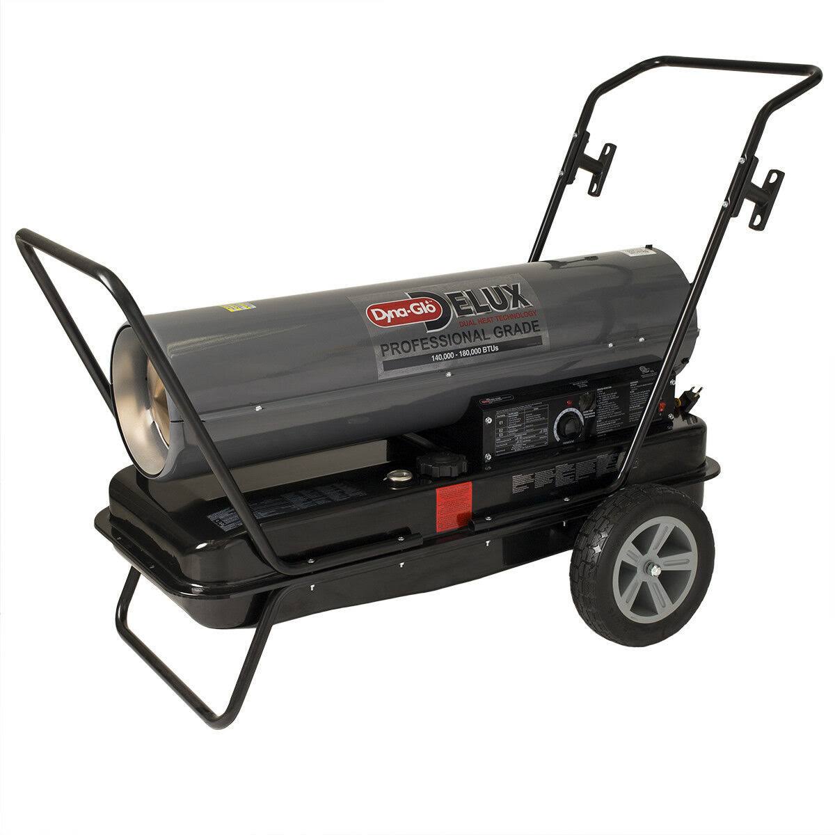 Dyna-Glo Delux KFA180DGD Forced-Air Kerosene Heater, Selectable 140K or 180K BTU Output