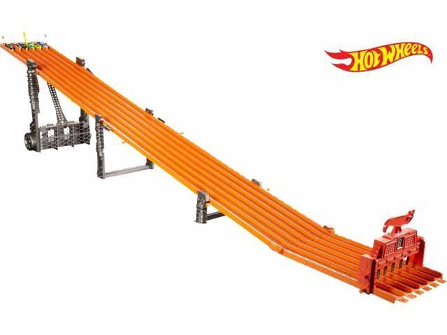 Hot Wheels Super 6-Lane Raceway Track Set in Orange