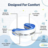 VitalSleep Adjustable Anti-Snoring Mouthpiece with Sleep Mask, Custom Jaw Positioning, BPA-Free Comfortable Fit, USA Made and FDA Cleared