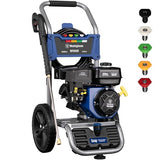 Westinghouse WPX3400 Gas Pressure Washer with 3400 PSI and 2.6 Max GPM, Onboard Soap Tank, Spray Gun, Wand and 5-Nozzle Set for Cars, Fences, Driveways, Patios and Furniture