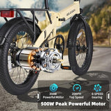 Folding 20′′ x 3.0 Fat-Tire Electric Bike for Adults with 374.4Wh Battery, 20MPH Cargo E-Bike, LCD Color Display and 6-Speed Gears, Fits Riders 50+