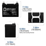 Mighty Max 12V 35Ah Replacement Battery for Pride Mobility Jazzy Select GT