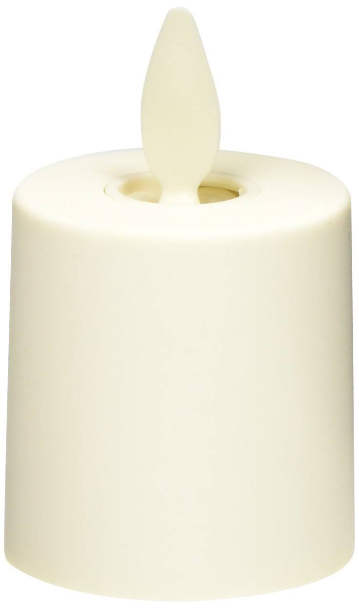 Luminara Flameless Tea Lights, 4-Piece Set with Rechargeable Design, Unscented White
