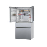 Bosch 800 Series Counter-Depth Smart Refrigerator, 20.5 Cu. Ft. with 4-Door French Door Configuration, Stainless Steel