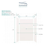 Transolid Expressions Tub/Shower Wall Kit, 32-in x 60-in x 96-in, White