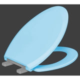 evekare Night Glow Toilet Seat in Blue, Soft Elongated Design with Closed Front