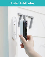 WUUK 2K Wireless Video Doorbell Camera with Battery Power, Free 32GB Local Storage Base Station, Triple Motion Detection and Alexa & Google Compatibility