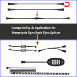 4-Pack 5-Foot Extension Cables with SM 4-Pin Locking Connectors, 60in / 150cm, for 5050-SMD RGB LED Neon Strip Kits, EXT-5FT