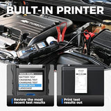 TOPDON BT300P 12V/24V Car Battery and Alternator Tester for 100-2000CCA Lead-Acid Batteries, Featuring Load Testing, Built-In Printer, Spark-Free Metal Clamps and Automatic Reverse Polarity Protection