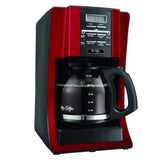 Red Mr. Coffee Advanced Brew Programmable Coffee Maker with 12-Cup Capacity